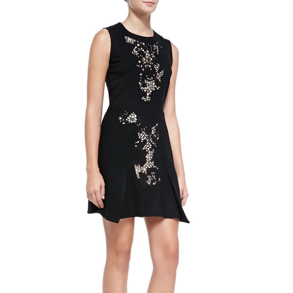 💛 EUC Tibi Crochet Embroidered A-Line Dress
